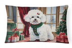 Bichon Frise Christmas Throw Pillow