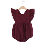 Cotton Linen Triangle Bodysuit for Girls (Romper)