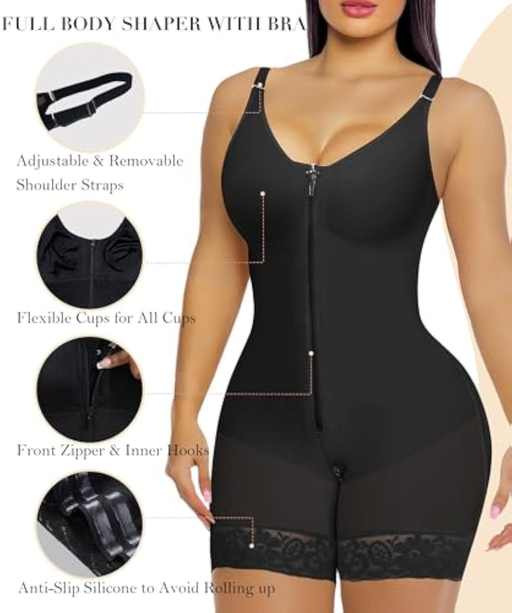 Women's Shapewear Bodysuit with Zipper