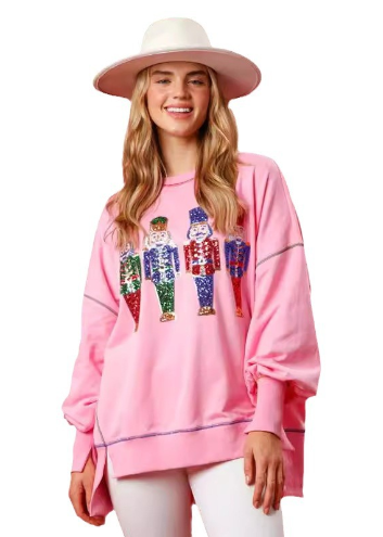 Thickened All-Matching Christmas Sweet Sequins Top
