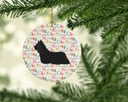 Skye Terrier Merry Christmas Ceramic Ornament