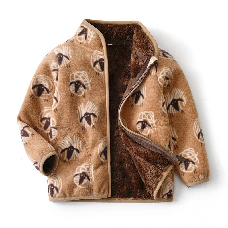 Unisex Fleece Baby Jacket with Coat Plus Design