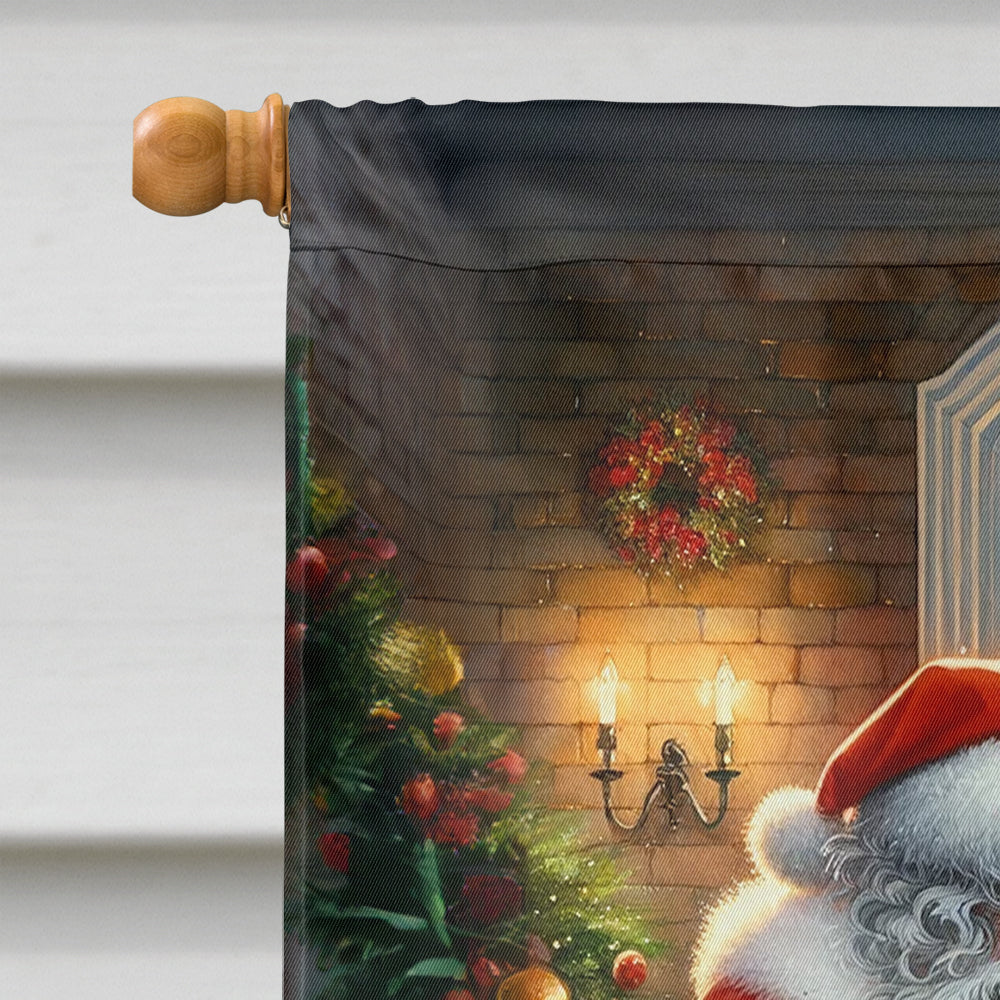 Belgian Sheepdog and Santa Claus House Flag