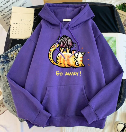 Hooded Sweater with Creative Personality Pattern