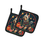 Silky Terrier Christmas Pair of Pot Holders