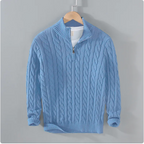 Men's Loose Zip Knit Sweater Pullover