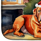 Dogue de Bordeaux Cozy Christmas Dish Drying Mat