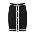 Slim-fit Gold Buckle Cardigan Two-piece Set