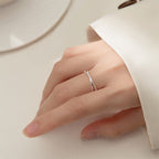 Cross Double Line Ring for Women