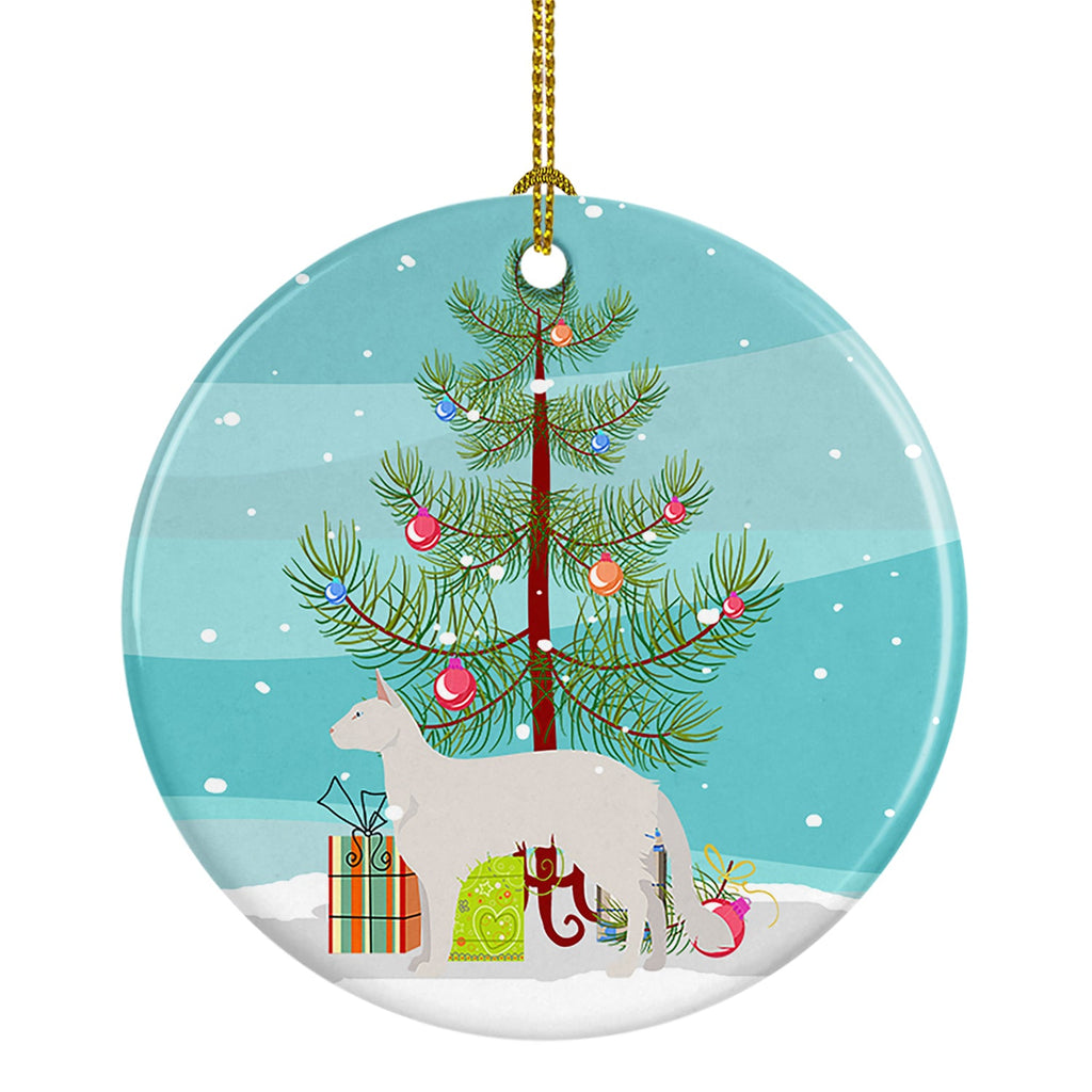 Balinese Cat Christmas Ceramic Ornament