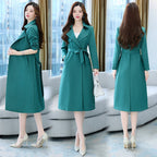 Mid-Length Women's Fashion Windbreaker Coat