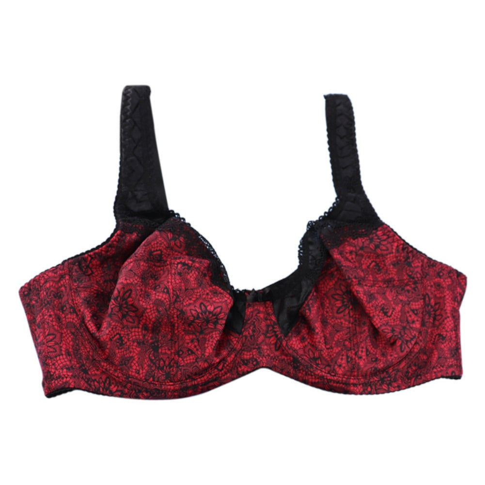 Ultra-Thin Oversized Printed Sexy Lace Bra