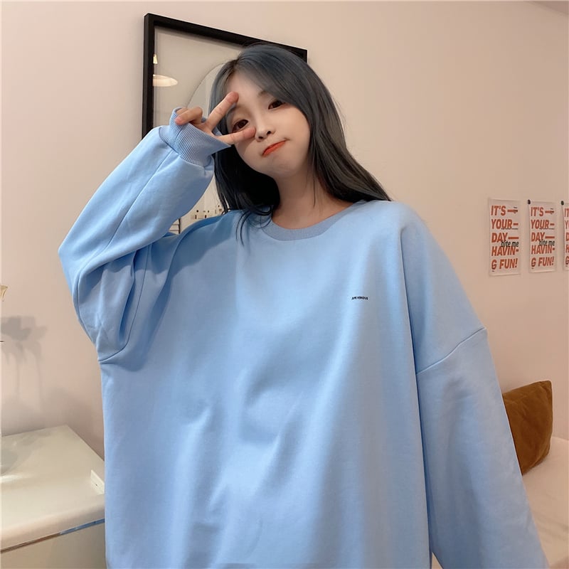 Dinosaur Embroidery Loose Women's Sweater - Long Sleeve