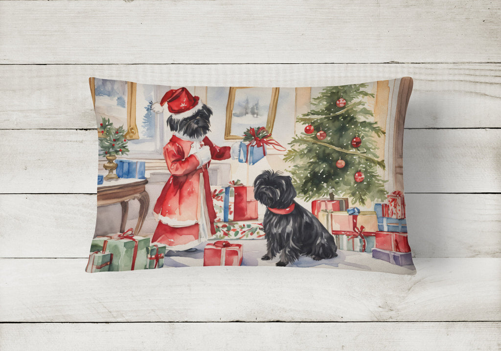 Affenpinscher Christmas Throw Pillow