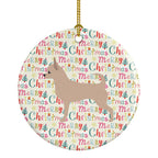 Chihuahua Merry Christmas Ceramic Ornament