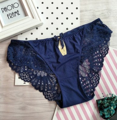 Low Waist Ice Silk Lace Panties - Sexy Temptation