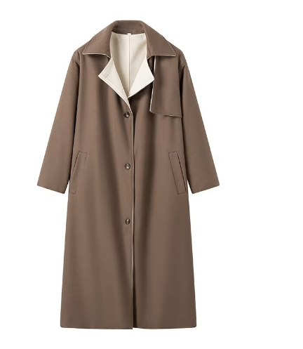 Long Style Woolen Coat for Women