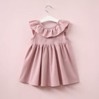 Summer Dress for Girls with Bowknot and Backless Design