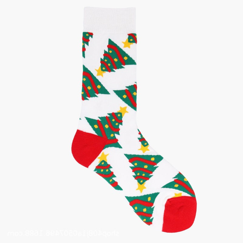 Festive High Tube Pure Cotton Christmas Socks