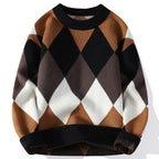 Harajuku Men's Sporty Wool Sweater - High Quality Knit