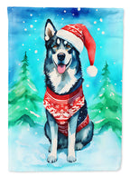 Siberian Husky Christmas Garden Flag