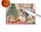 English Bulldog Christmas Cookies Glass Cutting Board