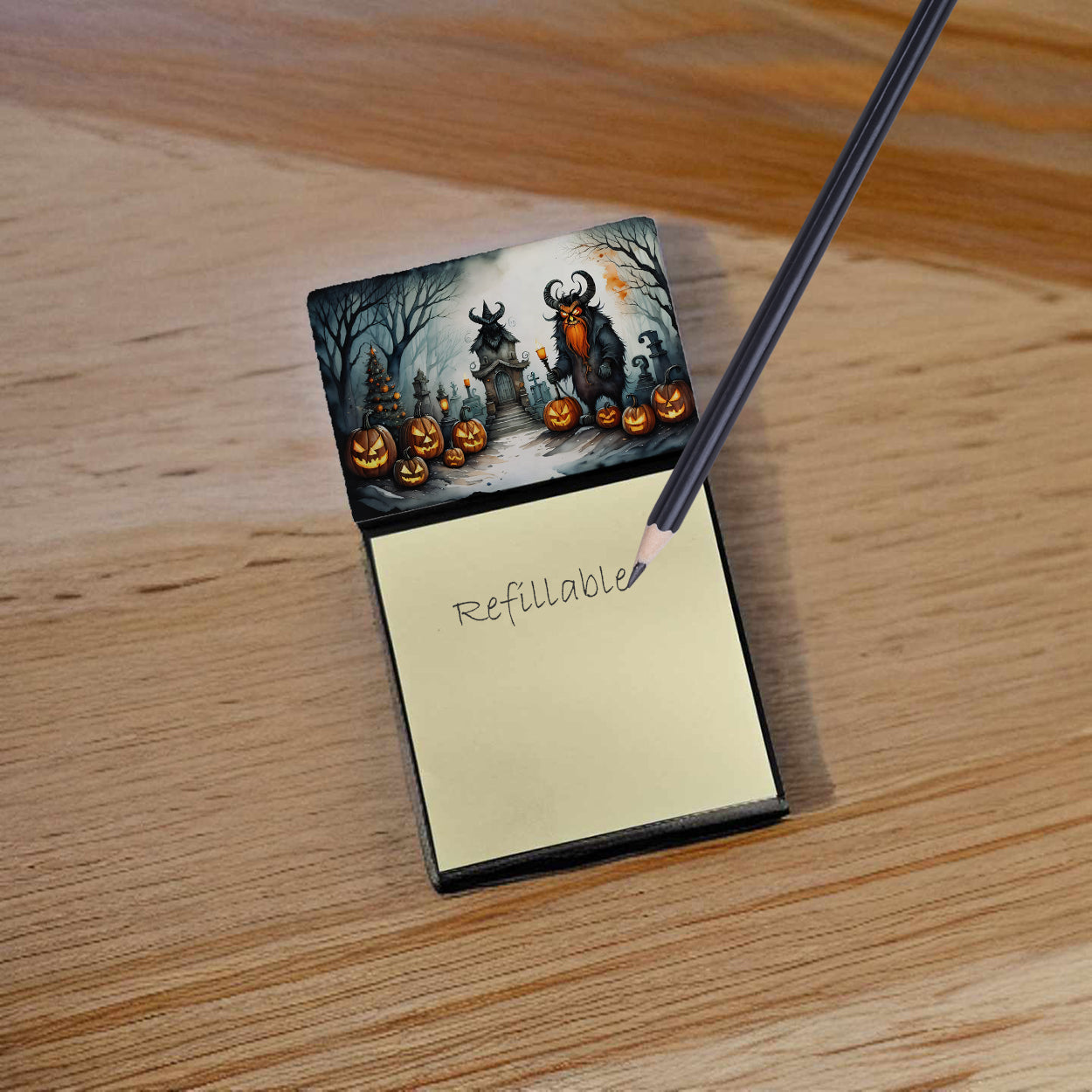Krampus The Christmas Demon Spooky Halloween Sticky Note Holder