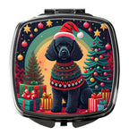 Black Poodle Christmas Compact Mirror