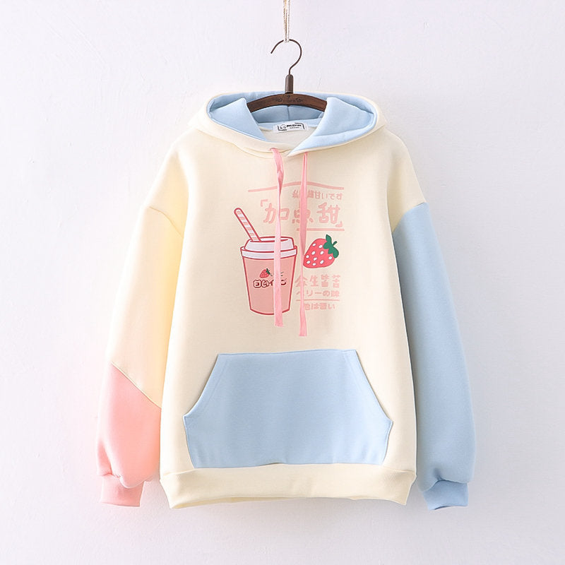 Hooded Velvet Warm Sweater for Girls