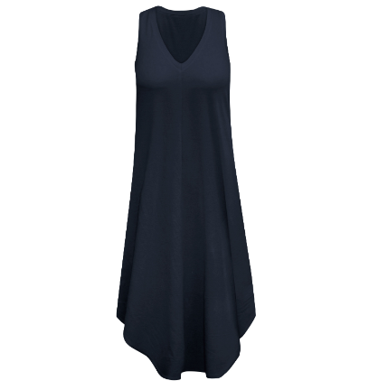 Sleeveless V-Neck Loose Irregular Dress