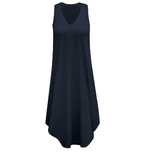 Sleeveless V-Neck Loose Irregular Dress
