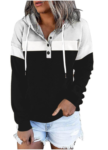 Loose Plus Velvet Hooded Sweater for Women