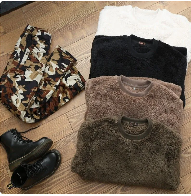 Men's Plus-Size Warm Knit Sweater