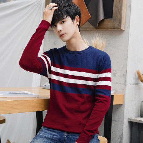 Men's Casual Knit Crew Neck Pullover Sweater | Streetwear
