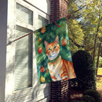 Suphalak Cat By the Christmas Tree House Flag
