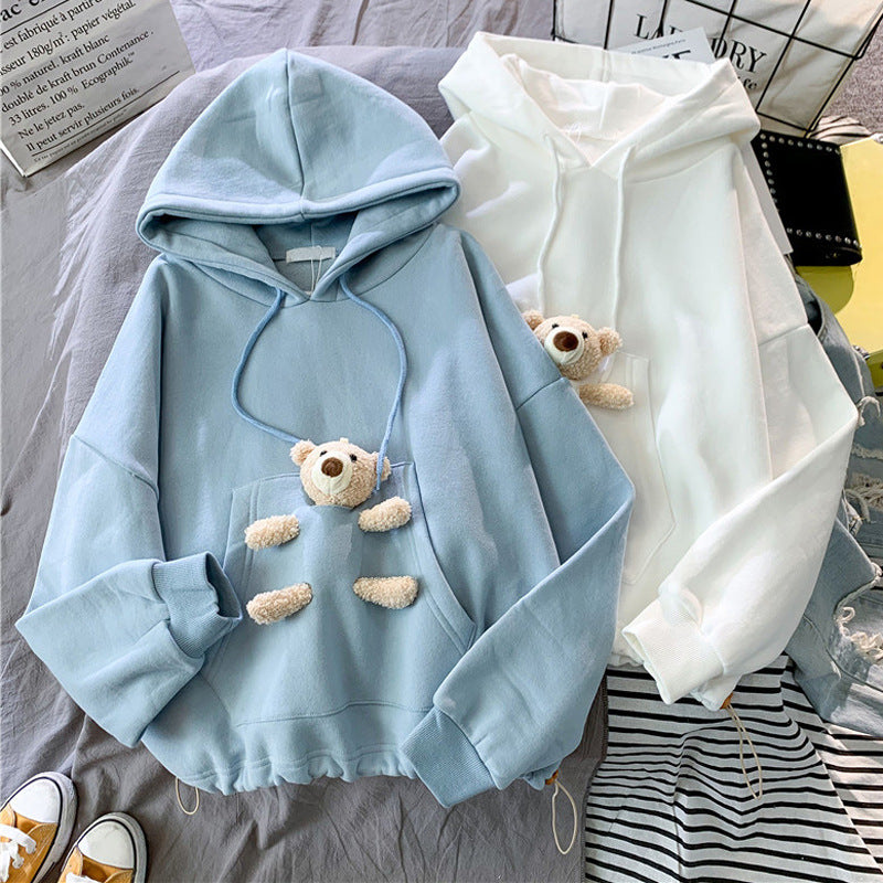 Kawaii Bear Ears Hoodie for Girls - Japanese Style | Streetwear