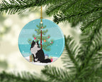 Ragamuffin Cat Christmas Ceramic Ornament