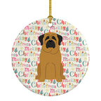 Merry Christmas Mastiff Ceramic Ornament