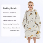 CozyHood™ Flannel Hooded Lazy Blanket – Plus-Size Cashmere Hoodie for Children | Streetwear