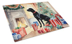 Labrador Retriever Cozy Christmas Glass Cutting Board