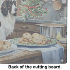 English Cocker Spaniel Christmas Cookies Glass Cutting Board