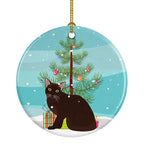 Burmese Cat Christmas Ceramic Ornament