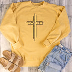 Faith Cross Graphic Women's Casual Sweatshirt | Streetwear