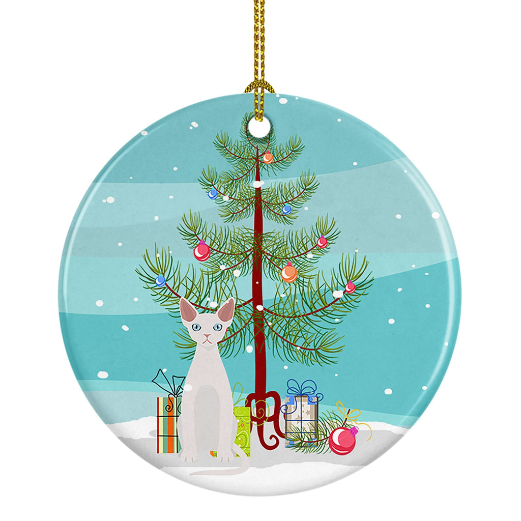 Devon Rex Cat Christmas Ceramic Ornament