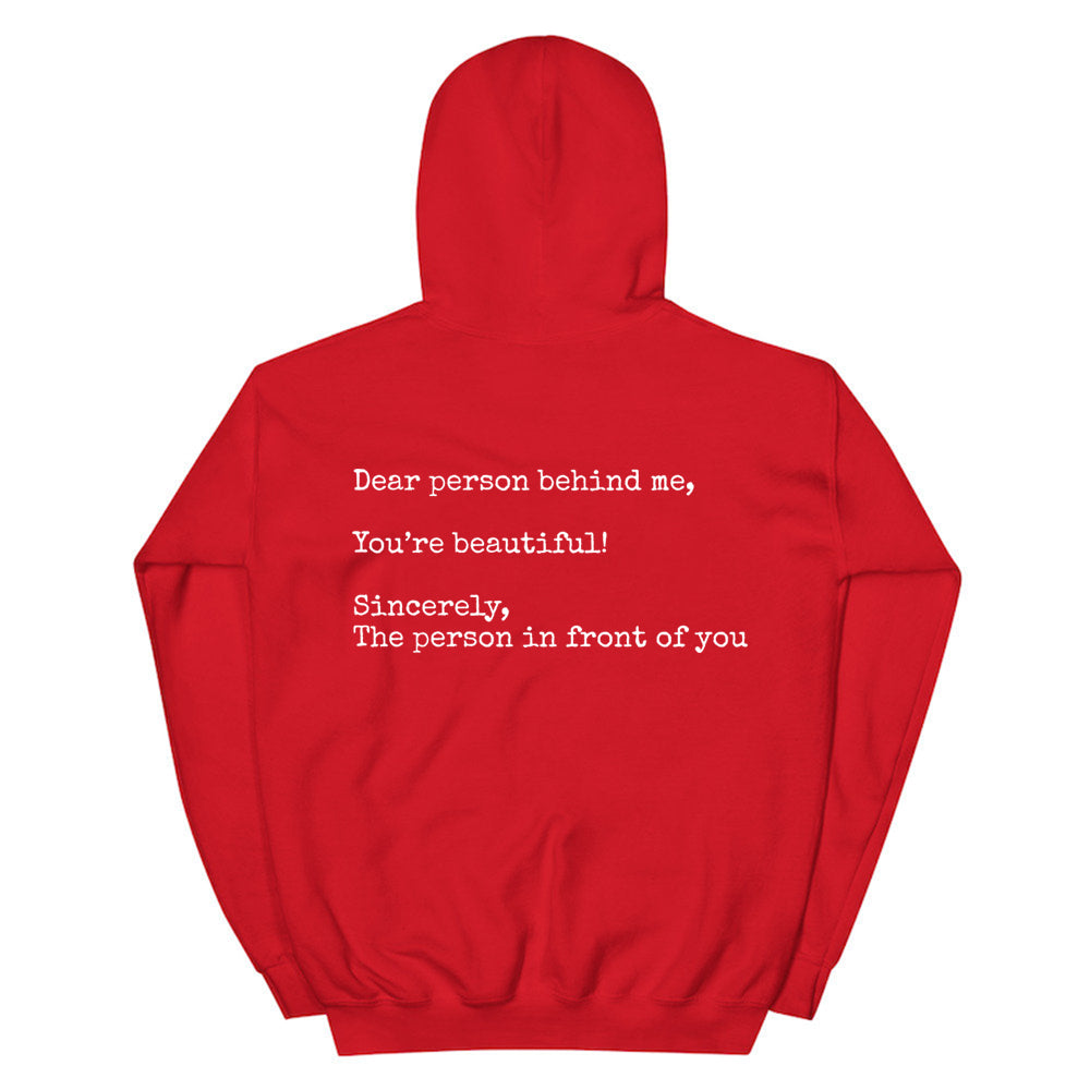 "Dear Person Behind Me Hoodie - Women's Fashion Print" | Streetwear