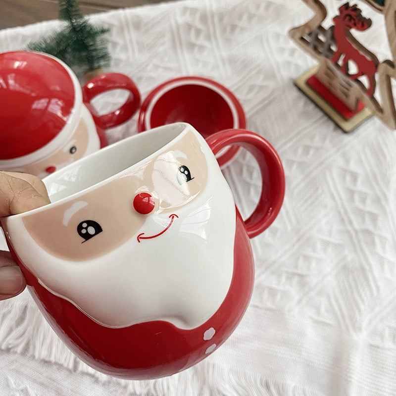 Cute Cartoon Christmas Ceramic Mug for Students