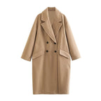 UNIZERA Long Wool Coat with Flip Collar, Winter 2023