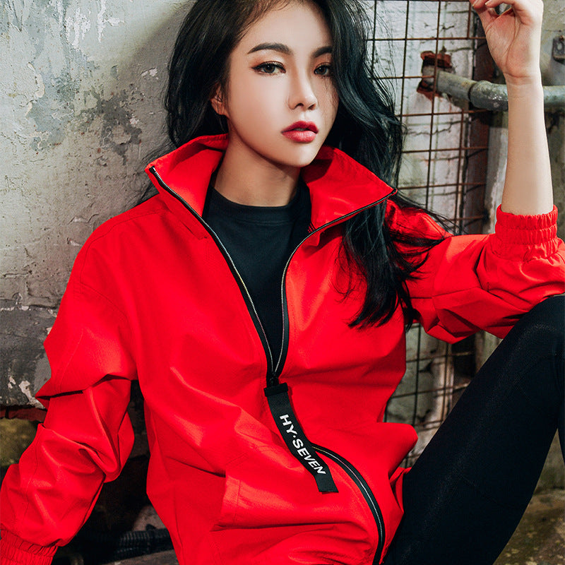 Women's Quick Dry Hooded Fitness Jacket with Zipper