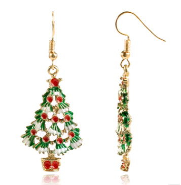 Christmas Tree Pendant Earrings for Holiday Decor