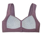 Front-Button Wireless Floral Bra